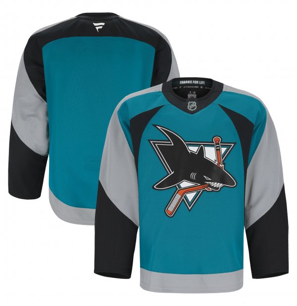 Men's San Jose Sharks Teal Alternate Authentic Pro Jersey